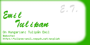 emil tulipan business card